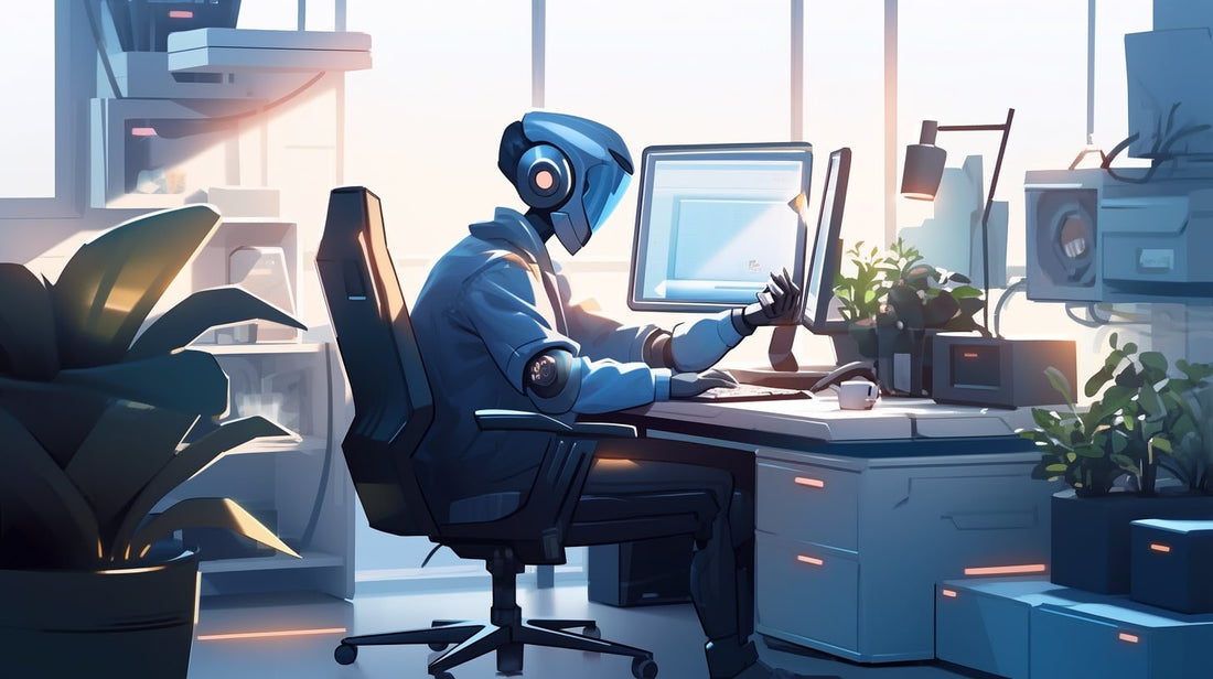 AI Robot Writing Emails