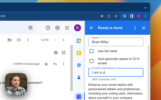 Custom Instructions for Email Replies