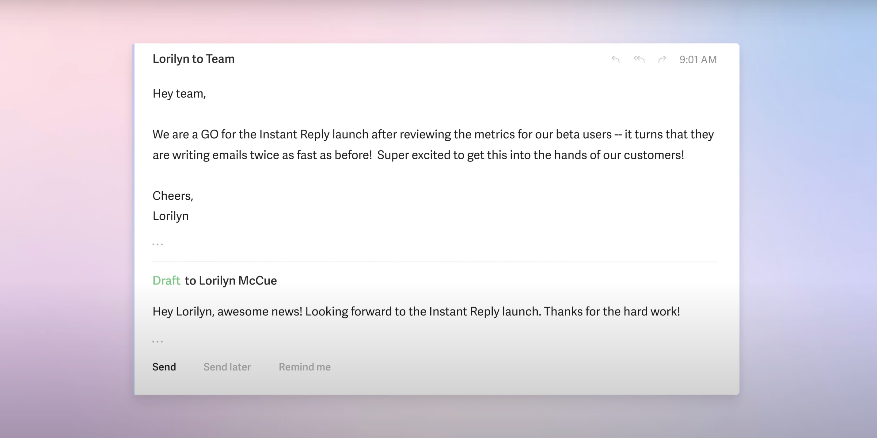 Instant Reply. Email Maximizing Email Efficiency: Superhuman vs. Ready to Send
