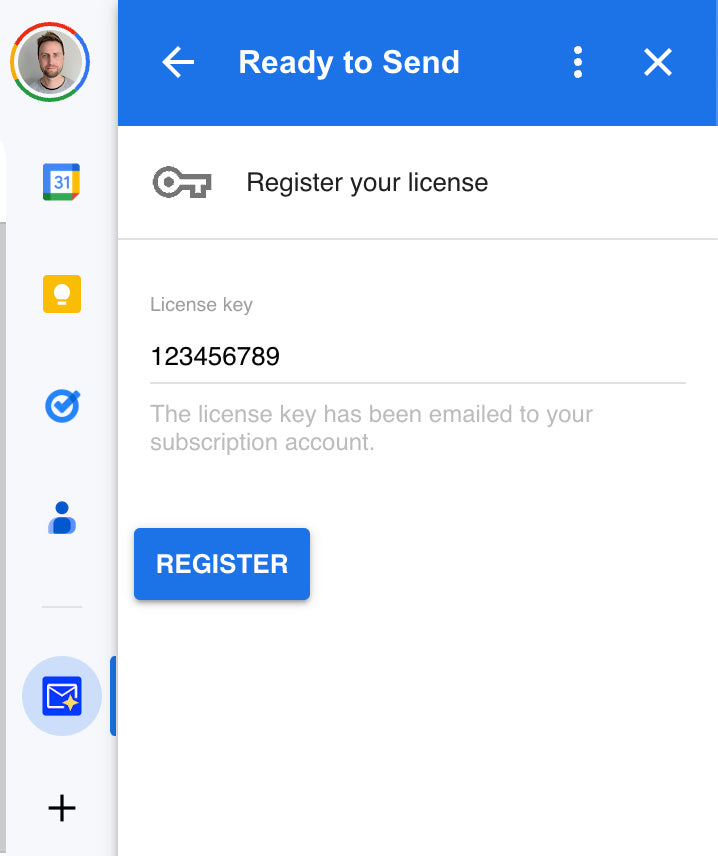 License key form